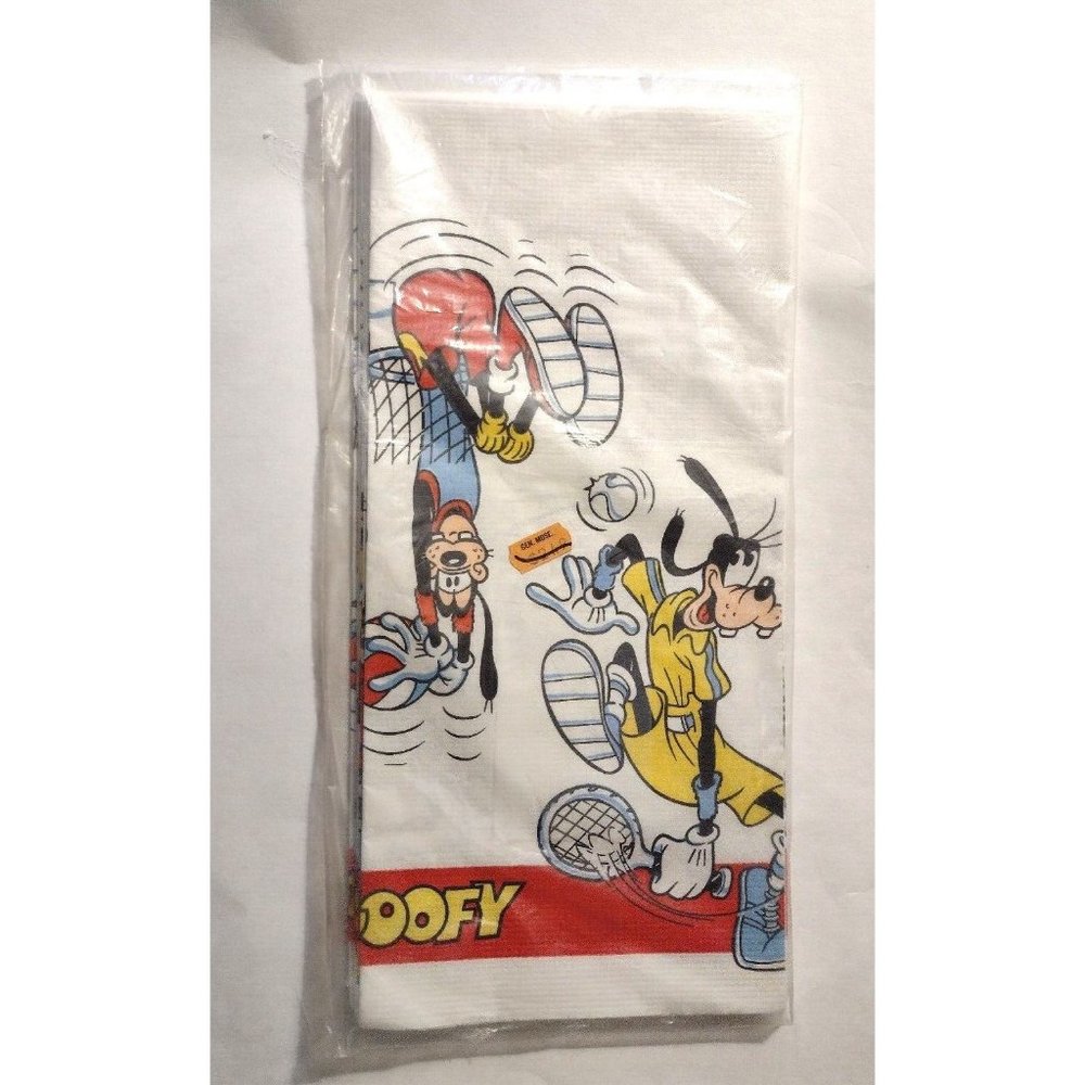 RARE ephemera collectible Walt Disney Sport Goofy Disposable Party Table Cover